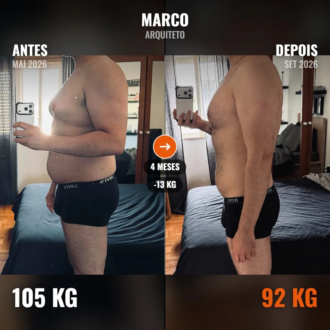 Marco, arquiteto: antes e depois de 4 meses